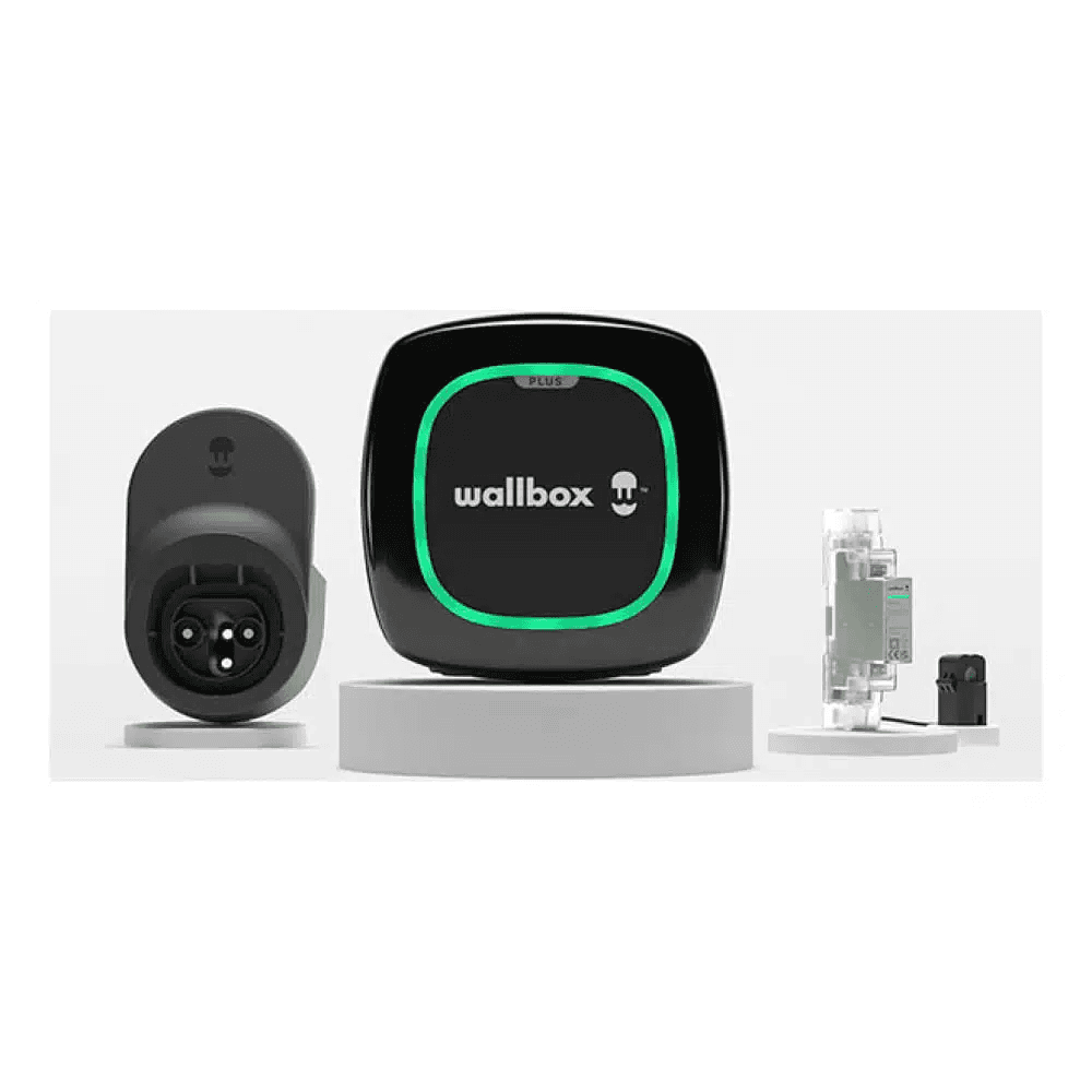 Set elektrische auto oplader enkelfasig 7,4 kW + energiemeter + Dock-kabel + 5 meter slang Type 2 Wallbox Pulsar Max met referentie K1PLP4-0-2-2-9-002 van het merk WALLBOX