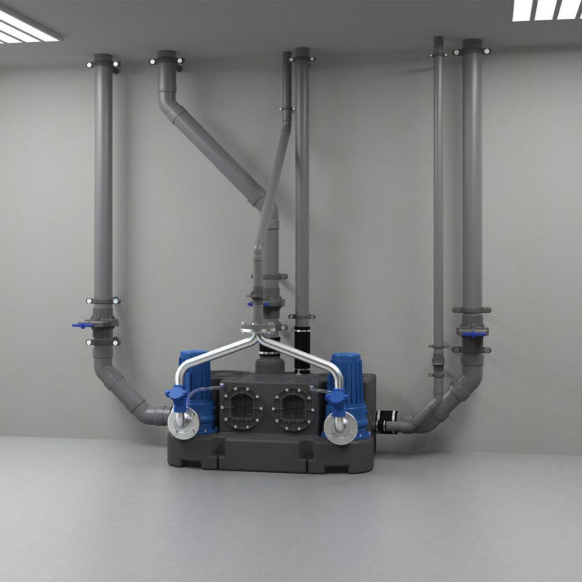 Driefasige pompenstation SFA Sanicubic 2 GR SE71.3 T met referentie 04CUB2GR13T van het merk SFA SANITRIT
