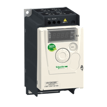 Snelheidsregelaar Altivar ATV12 0,37kW 0,55pk 200..240V 1ph met koellichaam met referentie ATV12H037M2 van het merk SCHNEIDER ELECTRIC