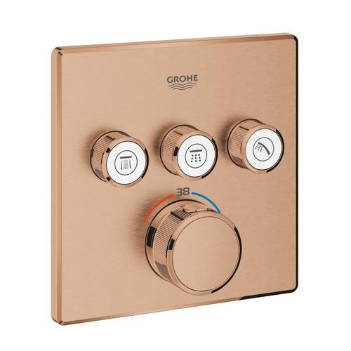 Inbouwthermostaat met 3 knoppen Grohtherm SmartControl - Geborsteld warm zonsondergang met referentie 29126DL0 van het merk GROHE