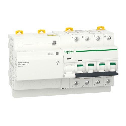 Automatische schakelaar met overspanningsbeveiliging Acti9 Combi SPU 3P + N 50 A met referentie A9L20750 van het merk SCHNEIDER ELECTRIC