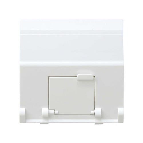 Schuin gemonteerde stem- en dataplaat met stofkap voor 1 RJ45-connector AVAYA® wit Simon 27 Play met referentie 27081-35 van het merk SIMON