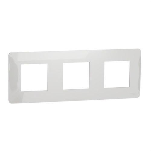 Wit poolwit 3-elementen frame New Unica Studio met referentie NU200618 van het merk SCHNEIDER ELECTRIC