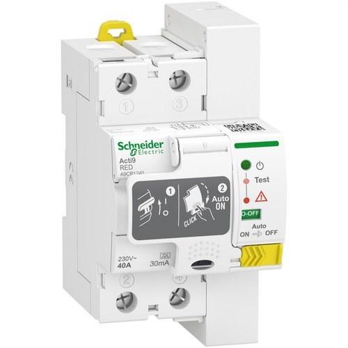 Auto-resetbare differentieel Acti9 RED 2P 40A 30 mA Type A met referentie A9CR1240 van het merk SCHNEIDER ELECTRIC