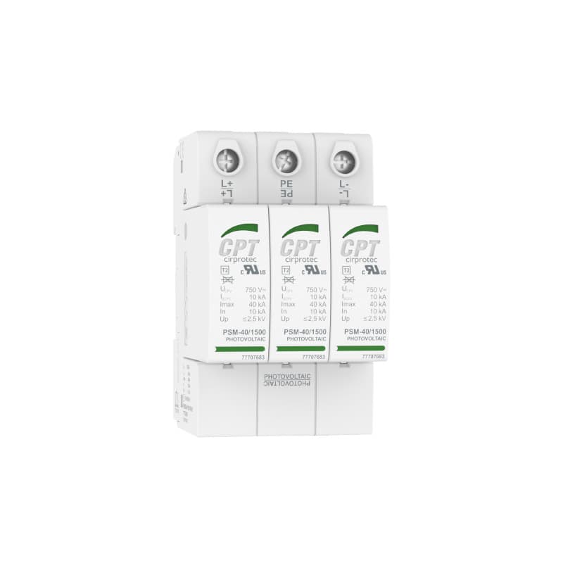 Overspanningsbeveiliging PSM3-40/1000 PV 3 modules loskoppelbaar met referentie 77707852 van het merk CIRPROTEC