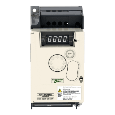 Snelheidsregelaar Altivar ATV12 0,37kW 0,55pk 200..240V 1ph met koellichaam met referentie ATV12H037M2 van het merk SCHNEIDER ELECTRIC