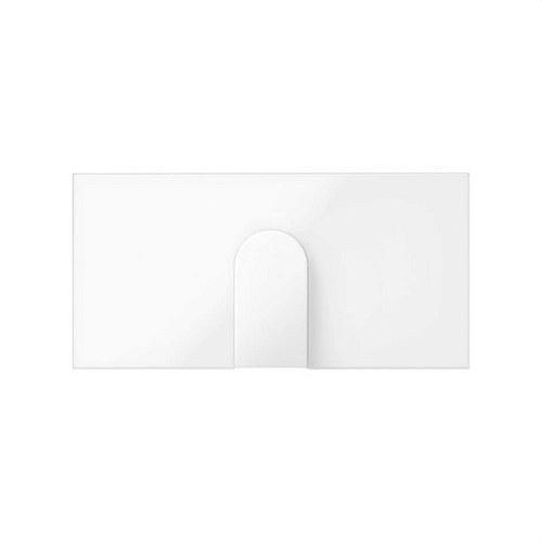 Witte glanzende smalle kabeluitgangsafdekking Simon 100 met referentie 10000051-130 van het merk SIMON