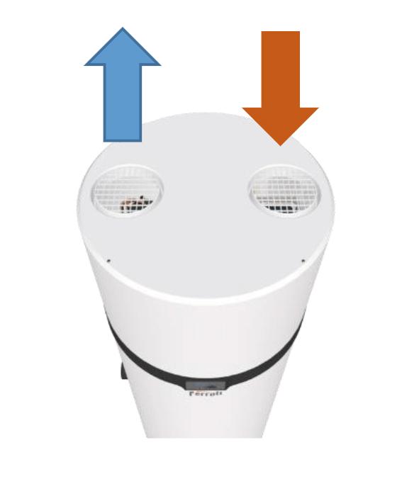 Warmtepomp voor sanitair warm water met wifi Ferroli EGEA TECH LT 90 liter met referentie GAA0P8KA van het merk FERROLI