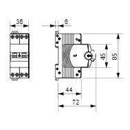 Magnetothermisch Gewiss Serie 90 MTC 4P 20A C 6kA met referentie GW90288 van het merk GEWISS