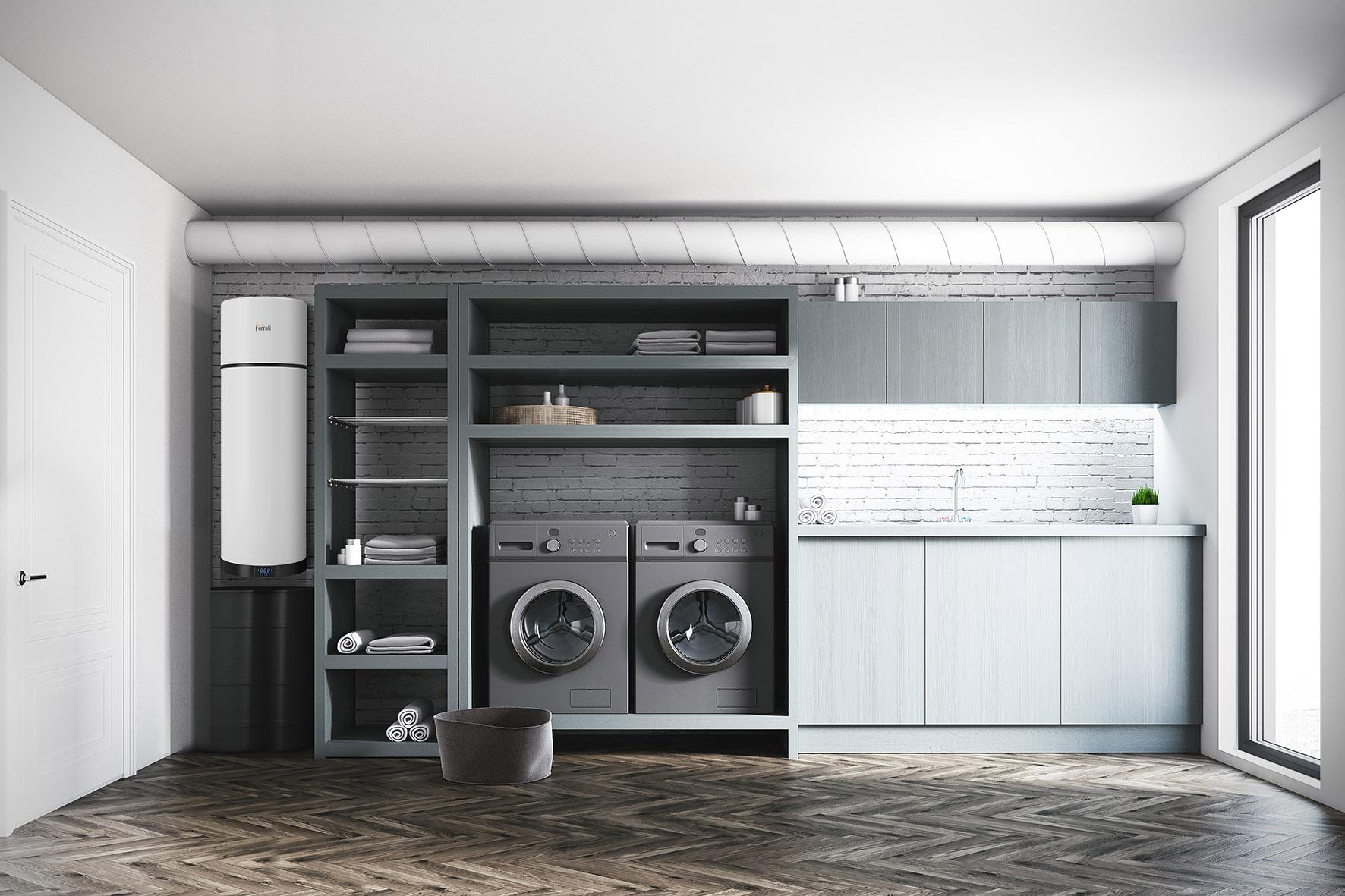 Warmtepomp voor sanitair warm water met wifi Ferroli EGEA TECH LT 120 liter met referentie GAA0Y8KA van het merk FERROLI