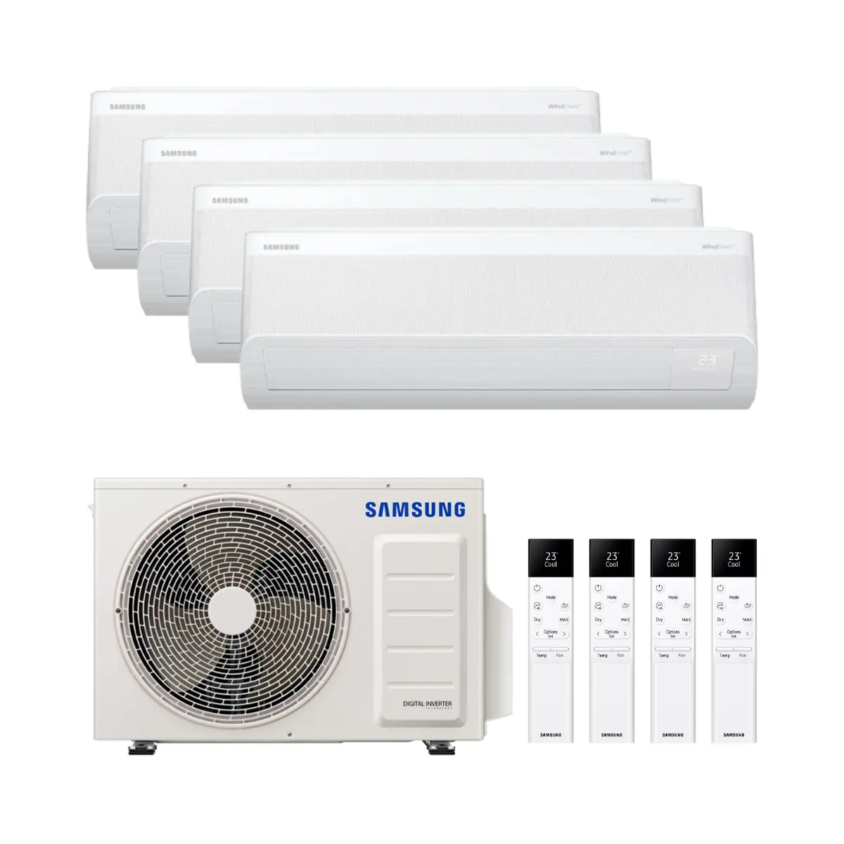 Airconditioner 4x1 met wifi Samsung WindFree Comfort S2 3,5kW 12000 BTU met referentie SAMFJM4X180-12 van het merk SAMSUNG