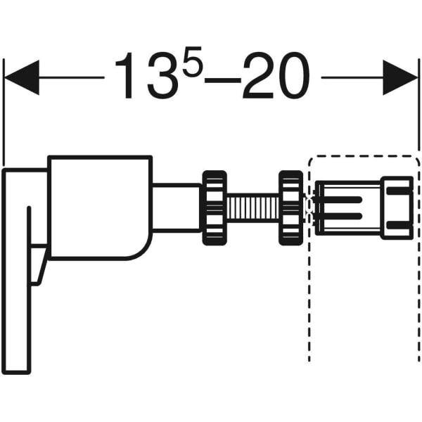 Geberit Duofix Single Mount Wall Anchor Set with reference 111.815.00.1 from the brand GEBERIT