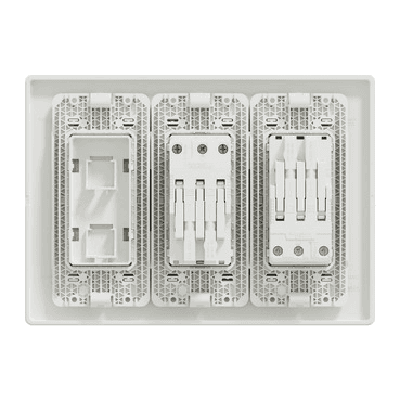 Kit werkplek 3 kolommen Schneider Electric New Unica System+ met referentie NU113118 van het merk SCHNEIDER ELECTRIC