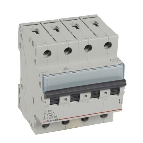 Magnetothermisch TX3 4P 20A Curve C Curve C 6kA met referentie 403627 van het merk LEGRAND