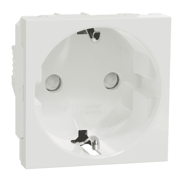 Schuko-wandcontactdoos poolwit New Unica met referentie NU303718 van het merk SCHNEIDER ELECTRIC