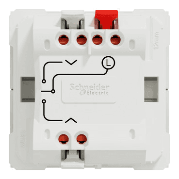 Schakelaars voor jaloezieën New Unica studio poolwit met referentie NU320818 van het merk SCHNEIDER ELECTRIC