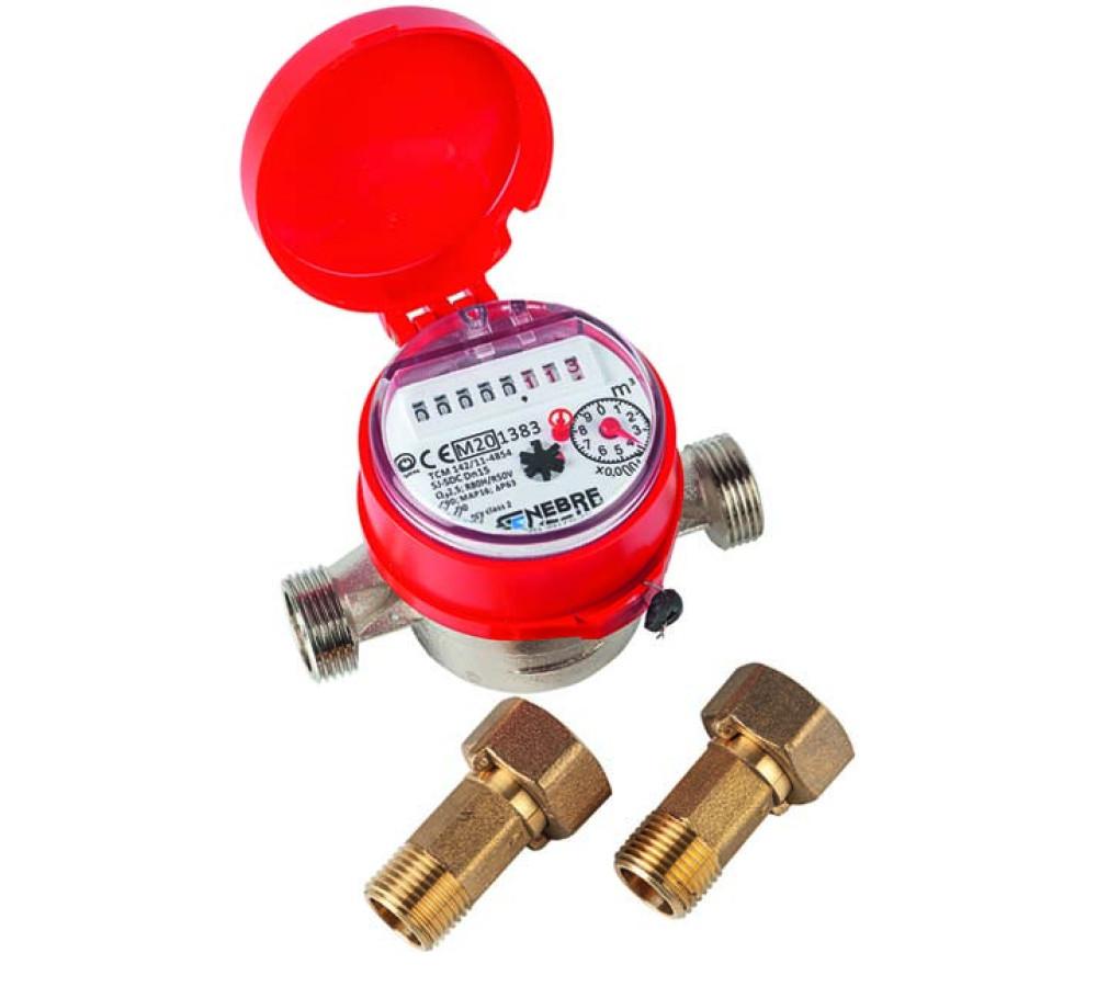 Warmwatermeter 3/4 x 3/4" DN15 met referentie 6111C 05 van het merk GENEBRE