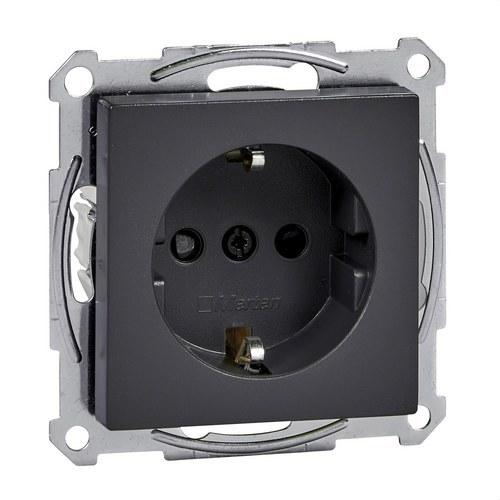 Volledig schuko-stopcontact met mechanisme antraciet Elegance met referentie MTN2300-0414 van het merk SCHNEIDER ELECTRIC