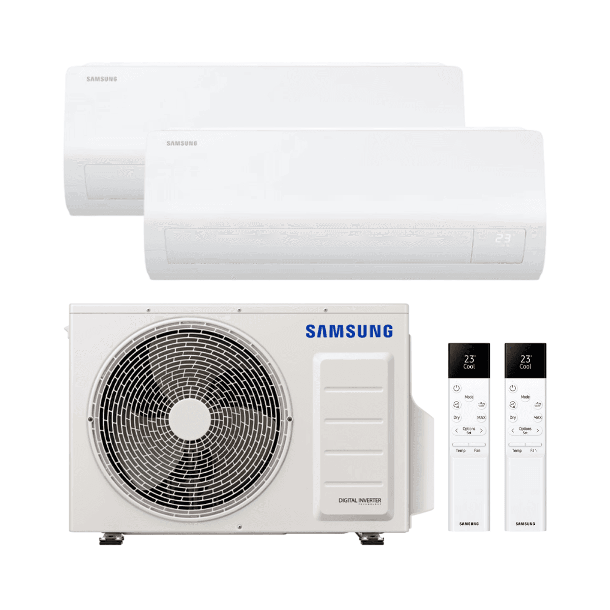 Airconditioner 2x1 met wifi Samsung Cebú S2 3,5 kW 12000 BTU met referentie KITSAMCEBU12+12 van het merk SAMSUNG