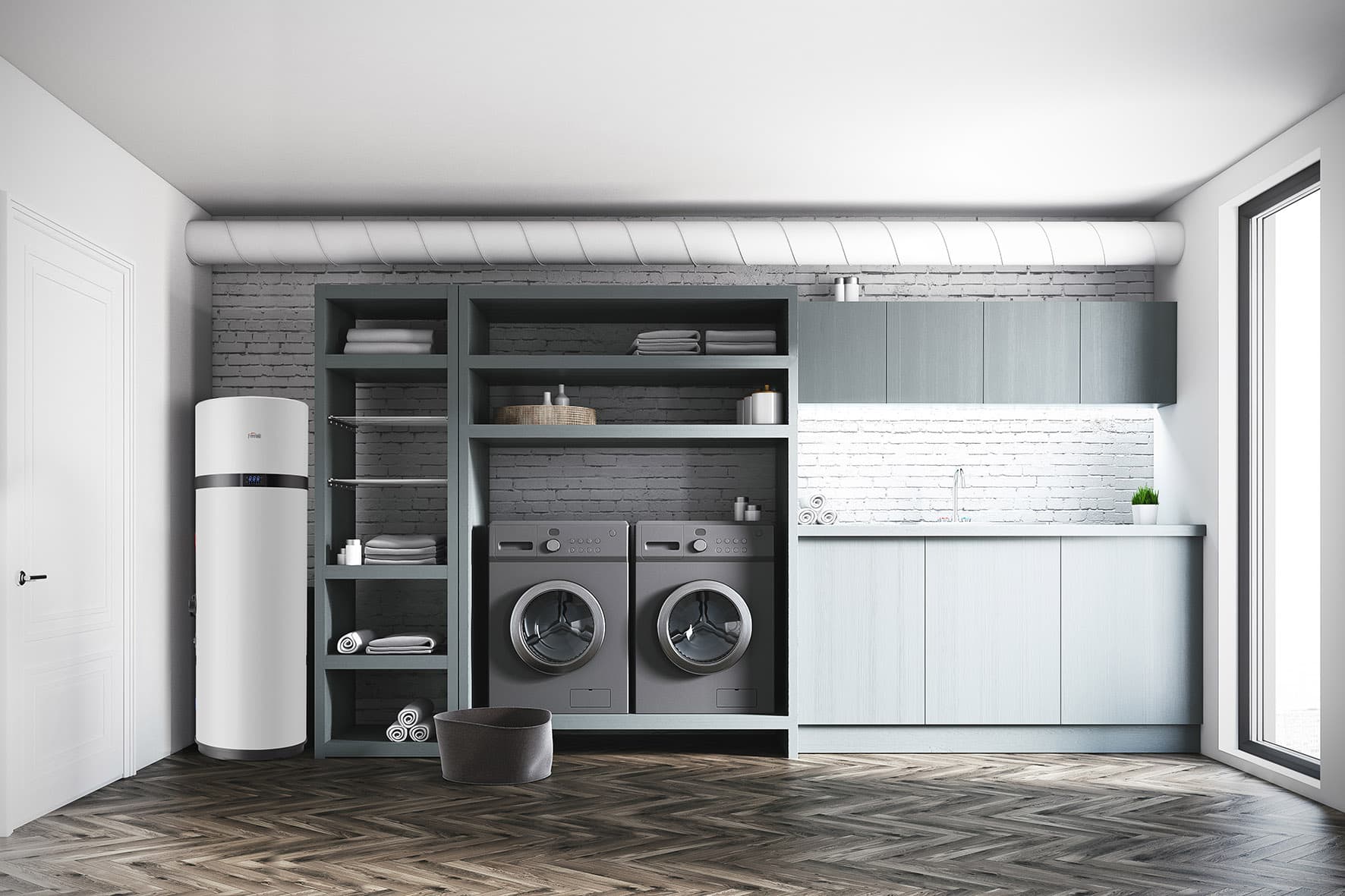Heat Pump for DHW with WiFi Ferroli EGEA TECH LT 260 Liters with reference 2CP0025F- from the brand FERROLI